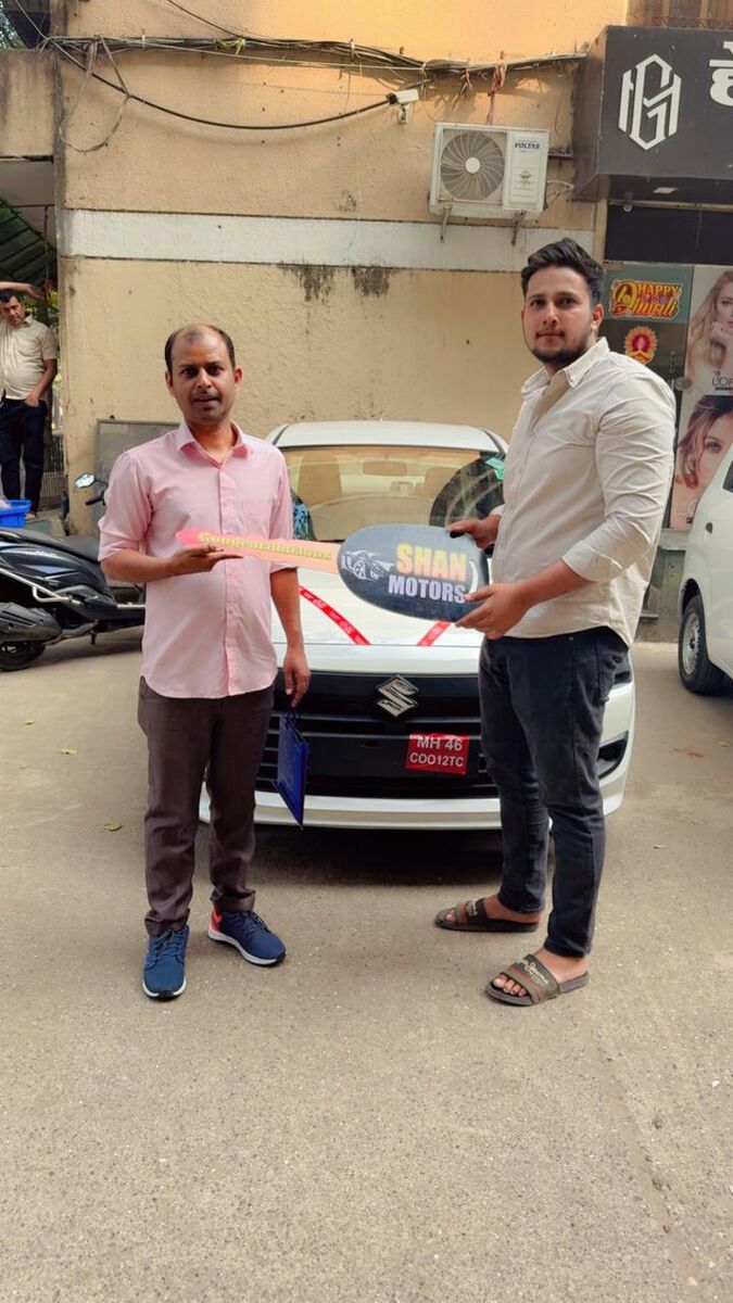 Happy customer with new car